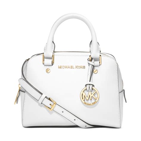 satchel michael kors optic white|Michael Kors white satchels.